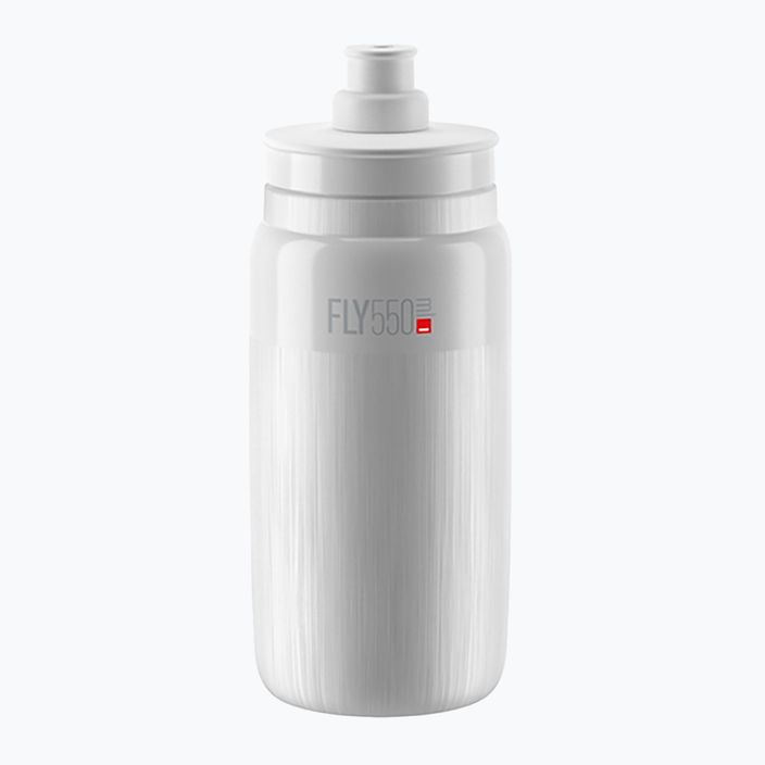 Dviračio vandens butelis Elite FLY Tex 550 ml white/grey logo 2