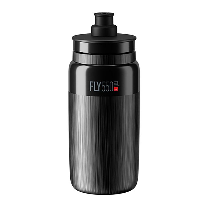 Dviračio vandens butelis Elite FLY Tex 550 ml black/grey logo 2