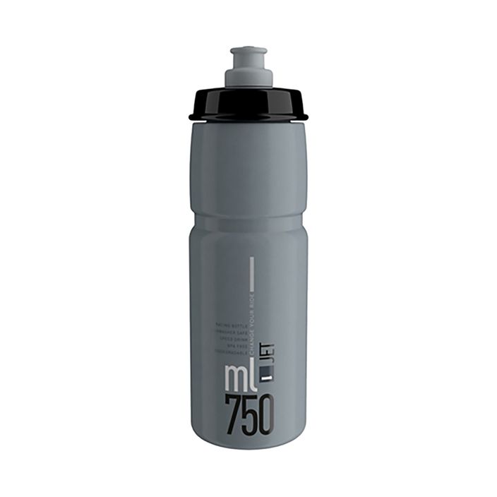 Dviračio vandens butelis Elite Jet 750 ml grey/black logo 2