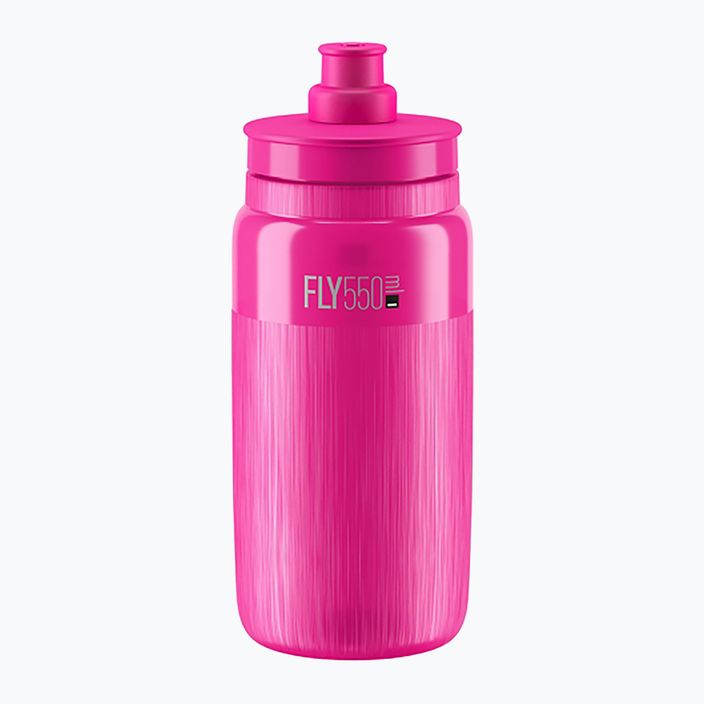 Dviračio vandens butelis Elite FLY Tex 550 ml clear/pink fluo