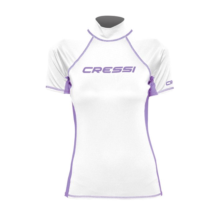 Moteriški maudymosi marškinėliai Cressi Rash Guard S/SL balta ir violetinė LW476802 2