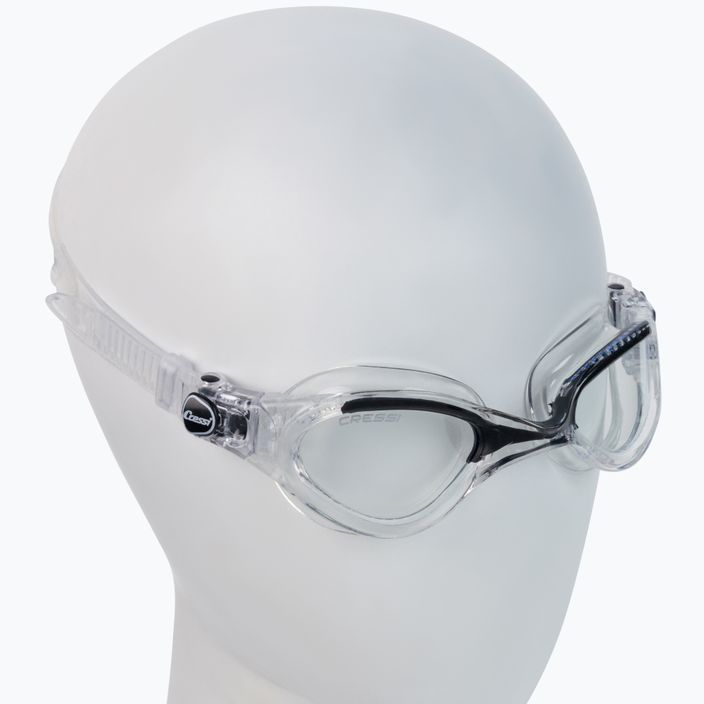 Cressi Flash skaidrūs/skaidrūs juodi plaukimo akiniai DE202350 2