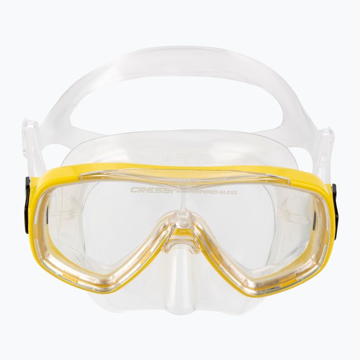 Cressi Onda + Mexico vaikiškų snorkelų rinkinys, skaidrus, geltonas DM1010131 2