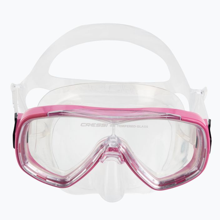 Cressi Ondina vaikiškas šnorkeliavimo rinkinys + viršutinė dalis rožinės spalvos DM1010134 2