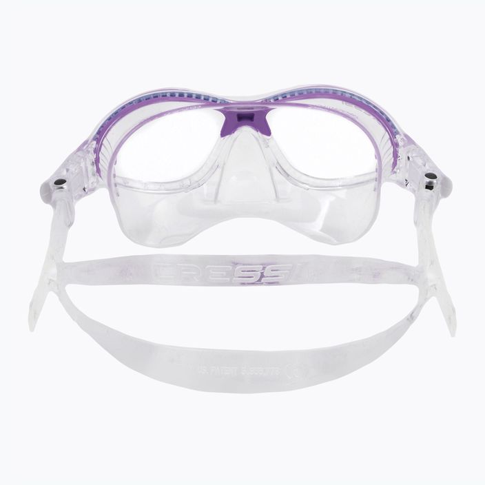 Cressi Moon vaikiška nardymo kaukė violetinės ir skaidrios spalvos DN200641 5