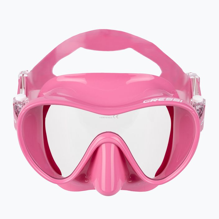 Cressi F1 nardymo kaukė rožinės spalvos ZDN284000 2