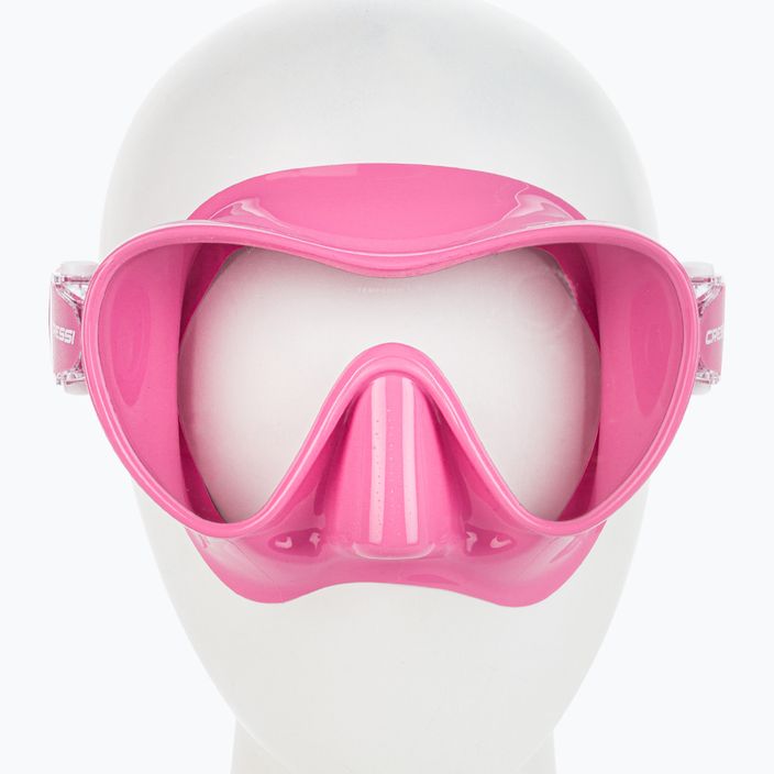Cressi F1 maža nardymo kaukė rožinės spalvos ZDN311040 2