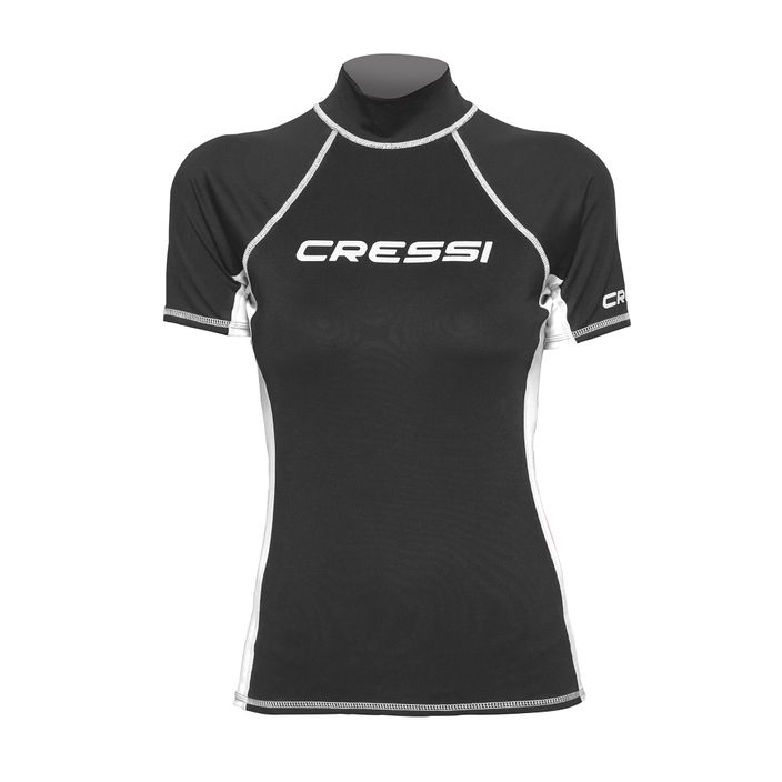 Moteriški maudymosi marškinėliai Cressi Rash Guard S/SL black/white LW476853 2