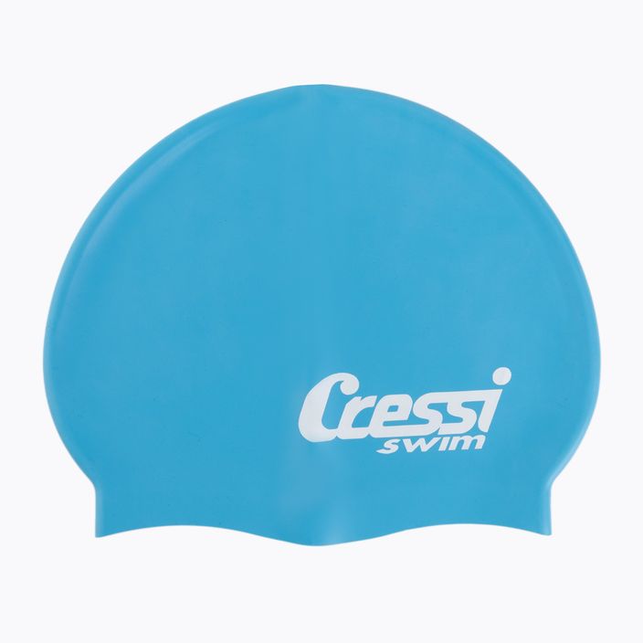 Vaikiška plaukimo kepurė Cressi Silikoninė kepurė šviesiai mėlyna XDF220
