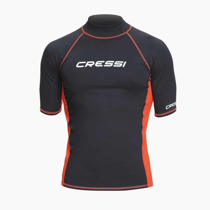 Cressi Rash Guard vyriški maudymosi marškinėliai oranžinės ir juodos spalvos XLW478404