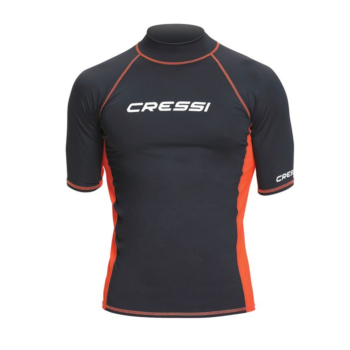 Cressi Rash Guard vyriški maudymosi marškinėliai oranžinės ir juodos spalvos XLW478404 2