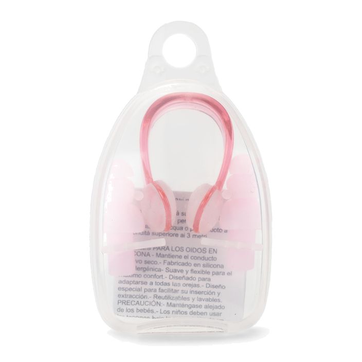 Cressi nosies spaustukų ir ausų kištukų rinkinys rožinės spalvos DF200176 2