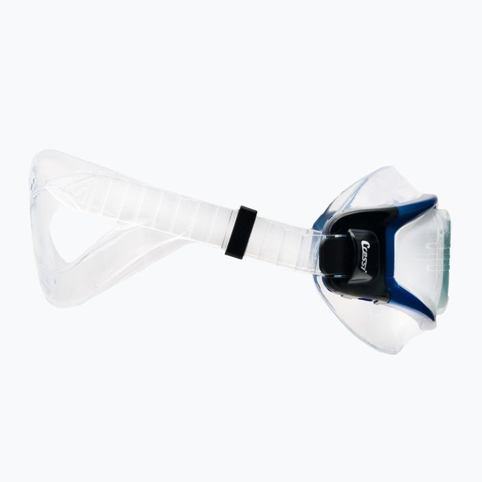 Cressi Galileo mėlyna metalinė plaukimo kaukė DE205055 3
