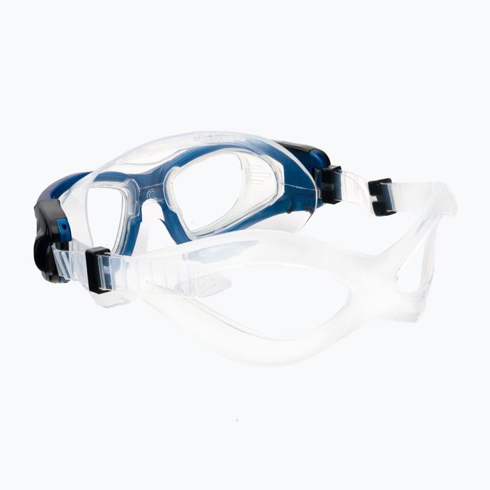 Cressi Galileo mėlyna metalinė plaukimo kaukė DE205055 4