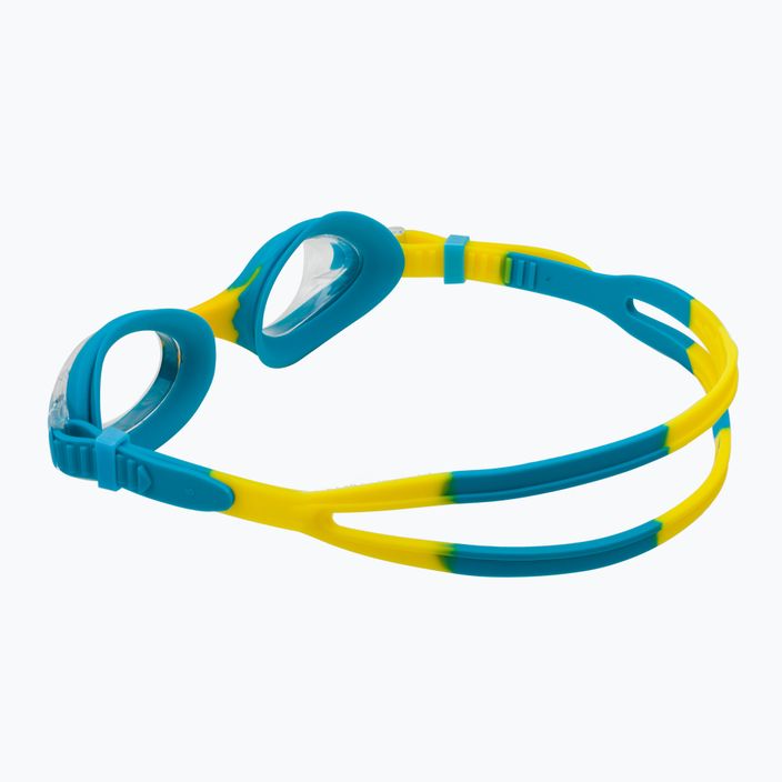 Cressi Dolphin 2.0 žydros/geltonos spalvos vaikiški plaukimo akiniai USG010210 4