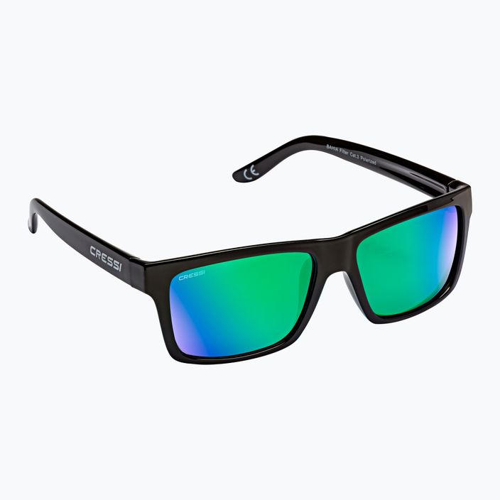 Cressi Bahia juodos/žalios spalvos veidrodiniai akiniai nuo saulės XDB100603 5