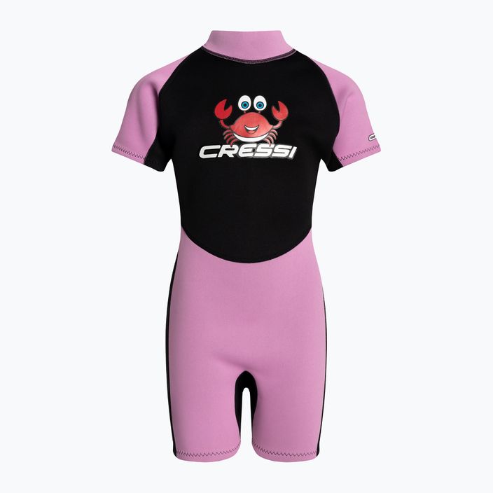 Cressi Smoby Shorty 2 mm vaikiškos plaukimo putos juoda ir rožinė XDG008301