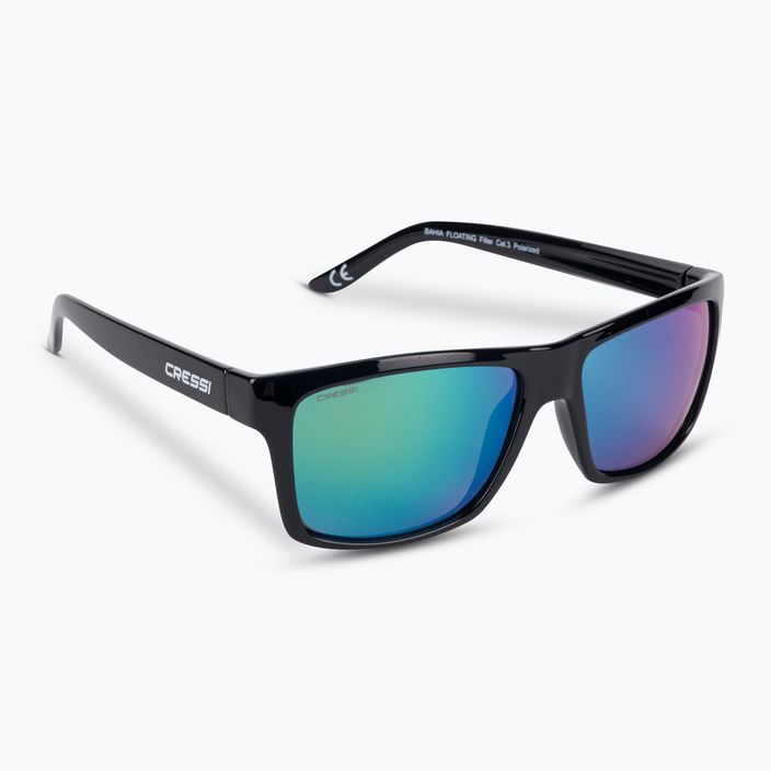 Cressi Bahia Floating juodos/žalios spalvos veidrodiniai akiniai nuo saulės XDB100703