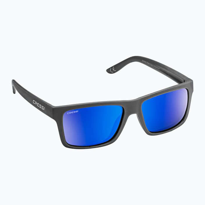 Cressi Bahia Floating medžio anglies/mėlynos spalvos veidrodiniai akiniai nuo saulės XDB100707 5