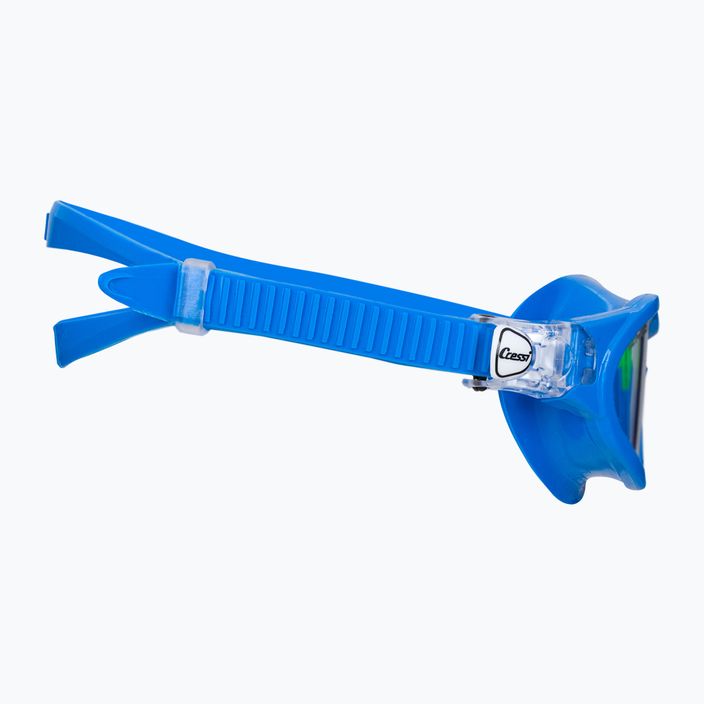 Cressi Mini Cobra šviesiai mėlyna / laimo spalvos vaikiška plaukimo kaukė DE202021 5