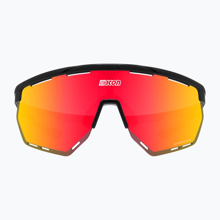 SCICON Aerowing juodi blizgūs/scnpp daugiaveidžiai raudoni dviratininkų akiniai EY26060201 3