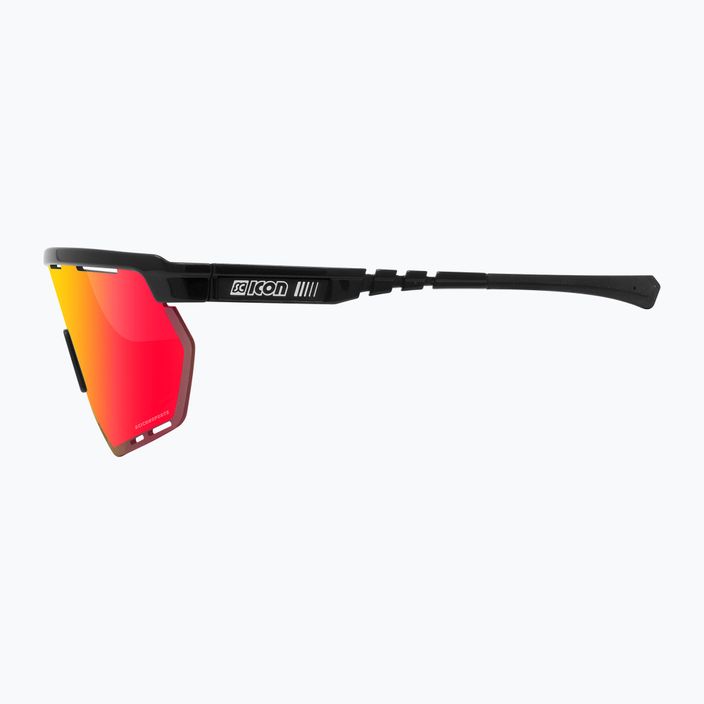 SCICON Aerowing juodi blizgūs/scnpp daugiaveidžiai raudoni dviratininkų akiniai EY26060201 4