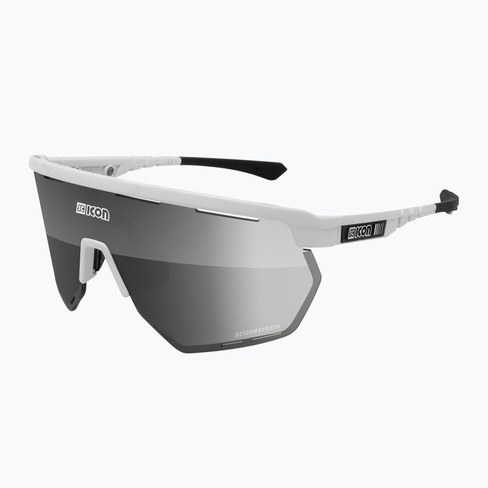SCICON Aerowing balti blizgūs/scnpp daugiaspalviai sidabriniai dviratininkų akiniai EY26080802 2
