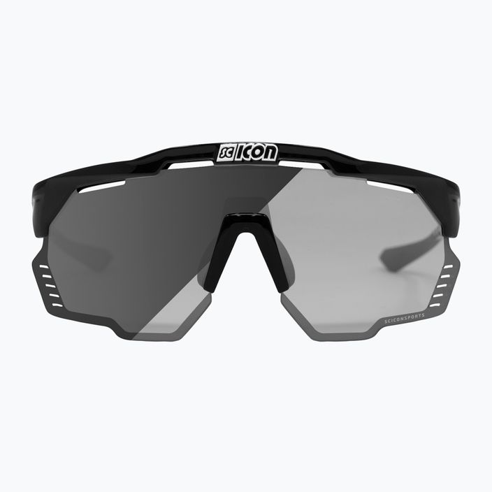 SCICON Aeroshade Kunken juodi blizgūs/scnpp fotokrominiai sidabriniai dviratininko akiniai EY31010200 3