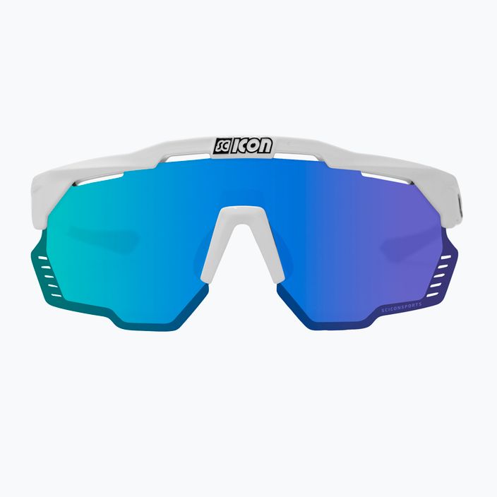SCICON Aeroshade Kunken white gloss/scnpp multimirror blue dviratininkų akiniai EY31030800 3