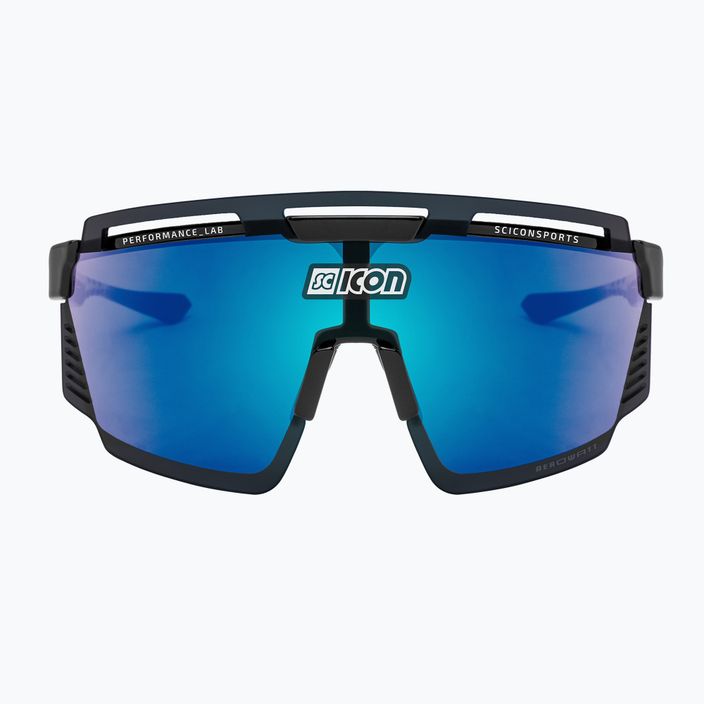 SCICON Aerowatt juodi blizgūs/sknpp daugiaspalviai mėlyni dviratininkų akiniai EY37030200 3