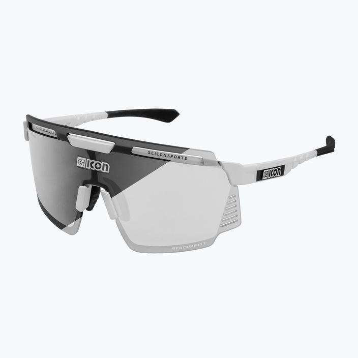 SCICON Aerowatt balti blizgūs/scnpp fotokrominiai sidabriniai dviratininko akiniai EY37010800 2