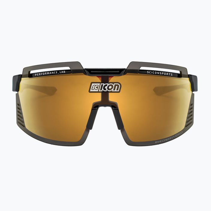 SCICON Aerowatt Foza juodi blizgūs/scnpp daugiaspalviai bronziniai dviratininkų akiniai EY38070200 3