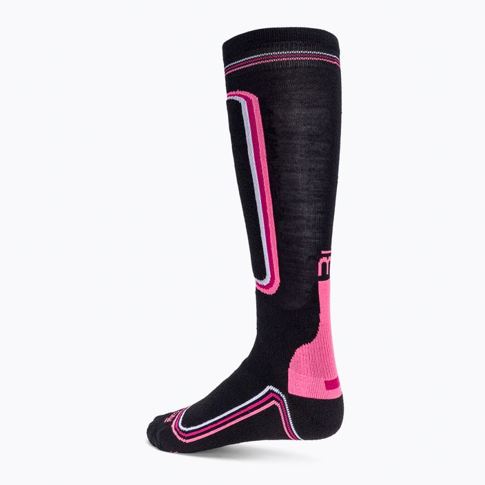 Moteriškos Mico Heavy Weight Primaloft slidinėjimo kojinės juoda/rožinė CA00119 2