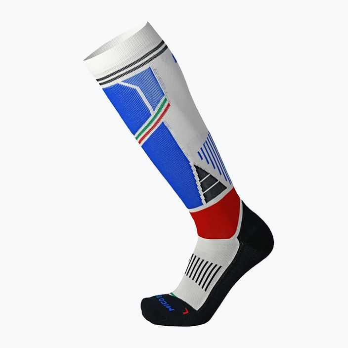 Mico vidutinio svorio M1 slidinėjimo kojinės baltos ir mėlynos CA00102 4