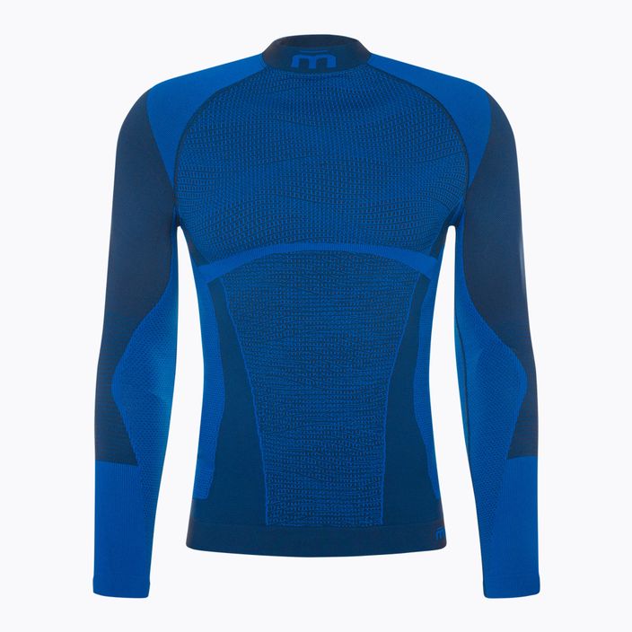 Vyriški Mico Warm Control Mock Neck termo marškinėliai mėlyni IN01851