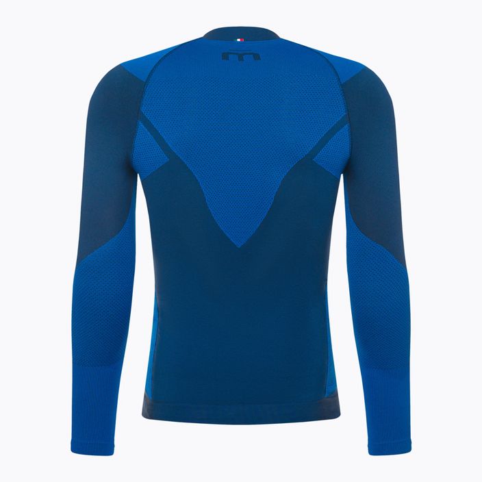 Vyriški Mico Warm Control Zip Neck termo marškinėliai mėlyni IN01852 2