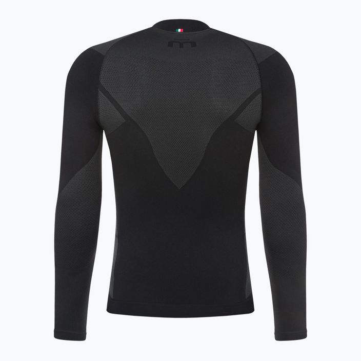Vyriški Mico Warm Control Zip Neck termo marškinėliai juodi IN01852 2