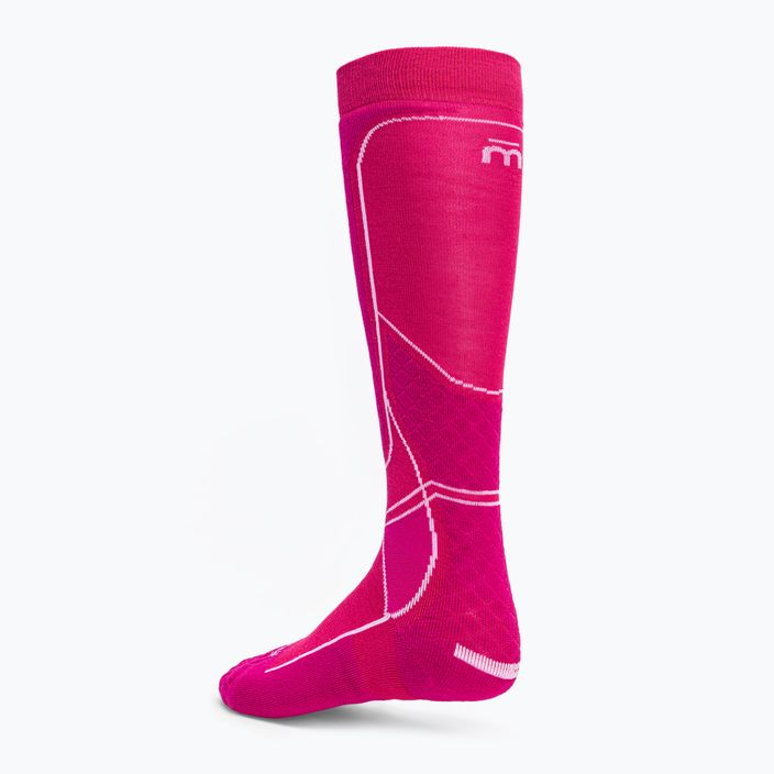 Moteriškos Mico vidutinio svorio slidinėjimo kojinės Warm Control Pink CA00226 2