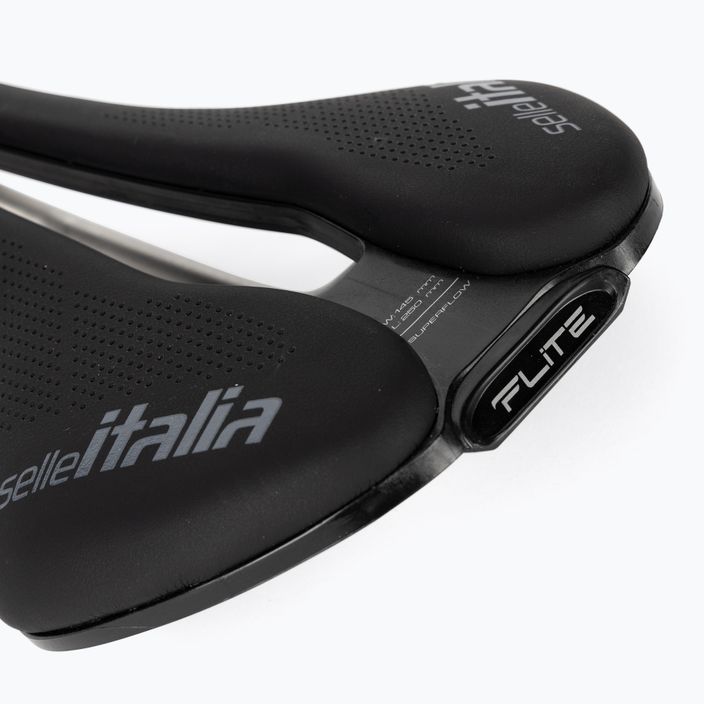 Selle Italia Flite Boost Superflow Ti 316 Rail Fibra-Tek dviračio balnelis juodas SIT-017A620IKC001 5
