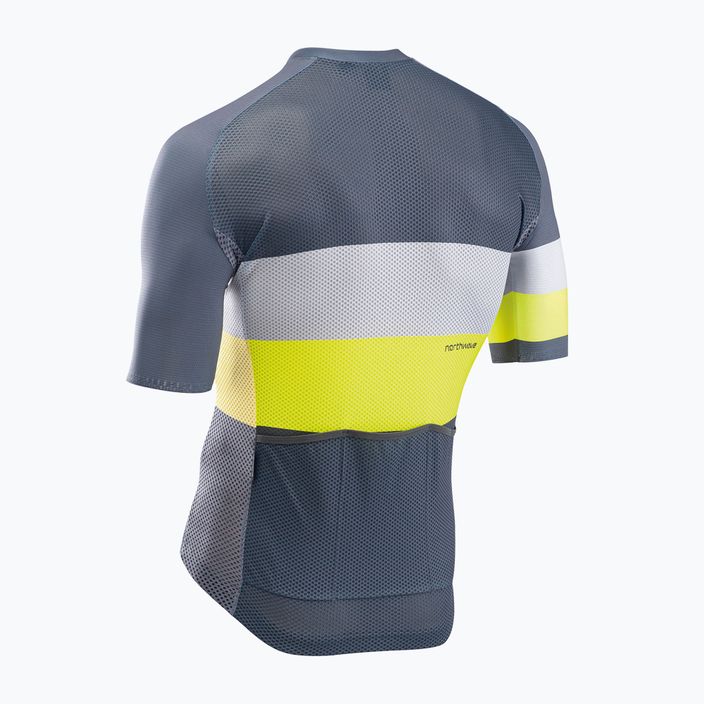 Northwave Blade Air vyriški dviratininko marškinėliai pilka/geltona 89221014 2