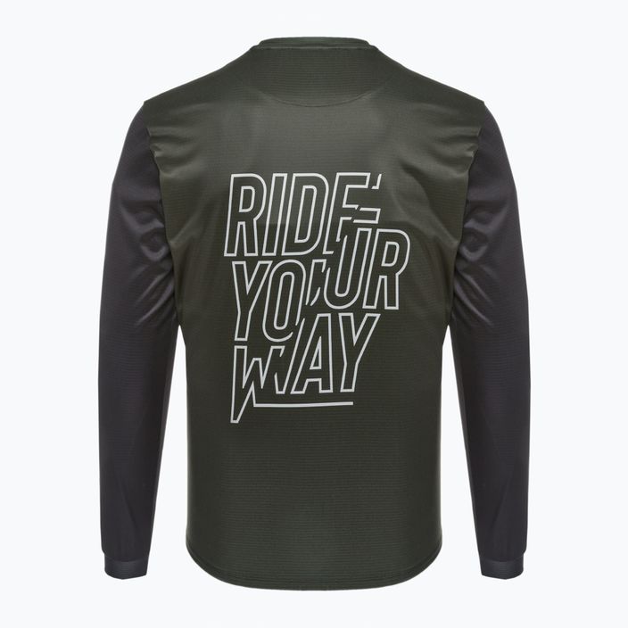 Vyriški dviratininko marškinėliai Northwave Sharp black/forest green 2