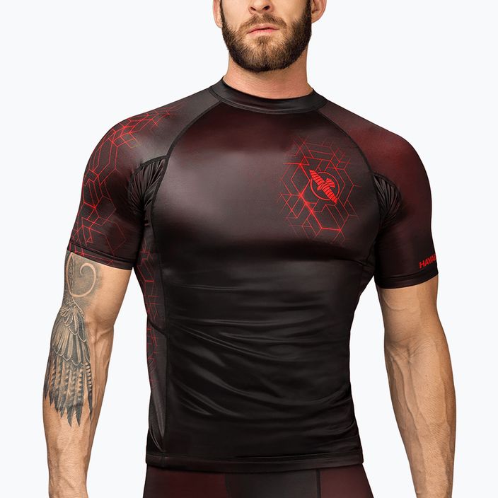 Vyriški rashguard marškinėliai Hayabusa Geo Rashguard Shortsleeve red