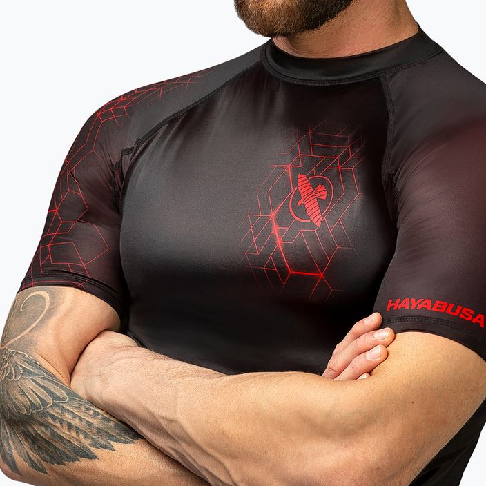 Vyriški rashguard marškinėliai Hayabusa Geo Rashguard Shortsleeve red 3