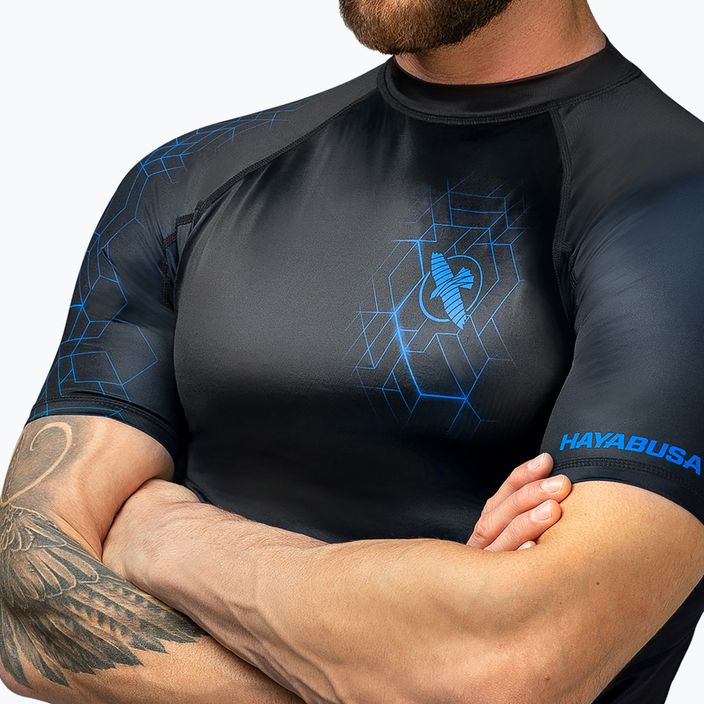 Vyriški rashguard marškinėliai Hayabusa Geo Rashguard Shortsleeve blue 3