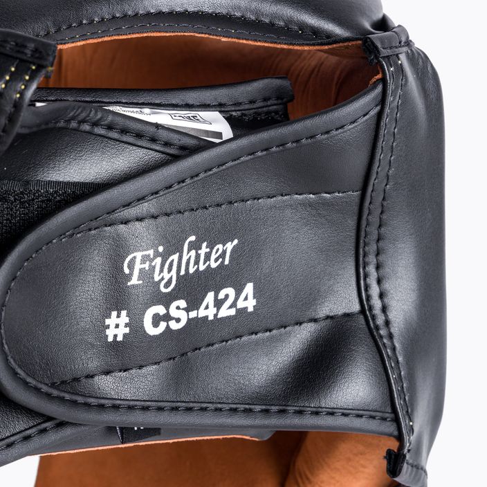 LEONE 1947 Fighter bokso šalmas juodas CS424 4