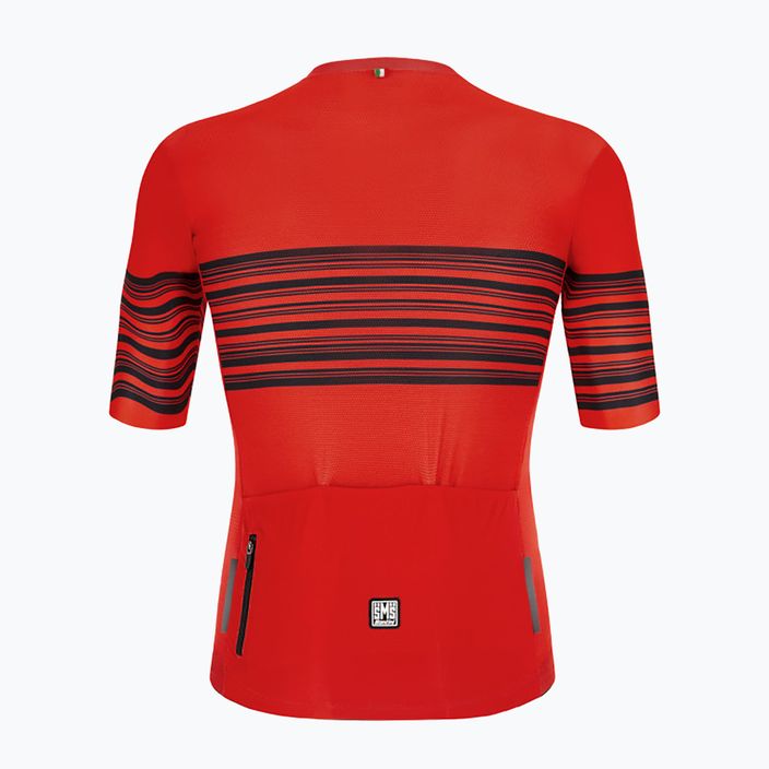 Santini Tono Profilo vyriški dviratininko marškinėliai raudoni 2S94075TONOPROFRSS 2