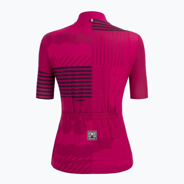 Santini Giada Optic moteriški dviratininkų marškinėliai rožinės spalvos 2S95475GIADAOPTILAS 2