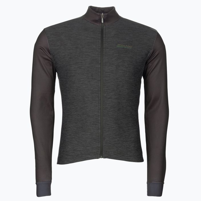 Vyriški Santini Colore Winter LS dviratininkų marškinėliai juodi 2W216075RCOLORPUR0NE
