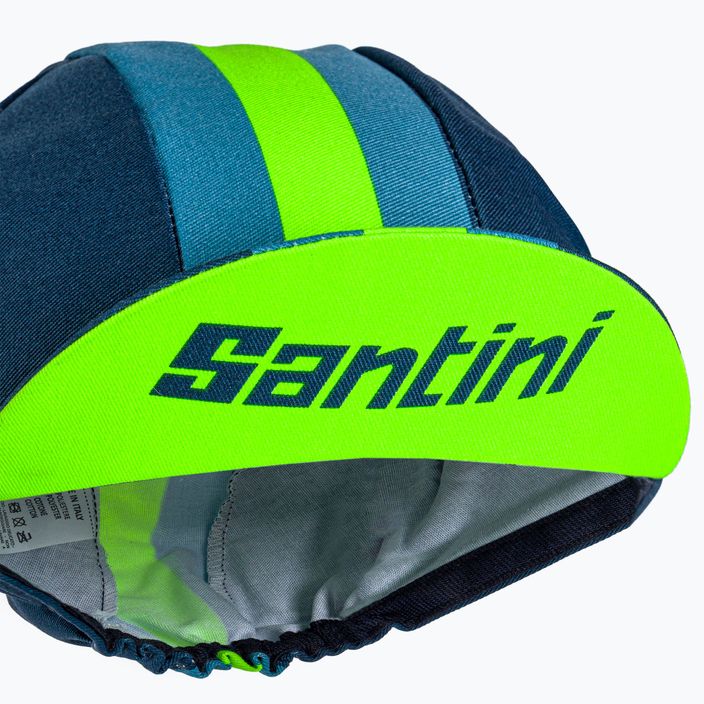 Santini Bengal žalia dviratininko kepurė po šalmu 2S460COTBENGVFUNI 6