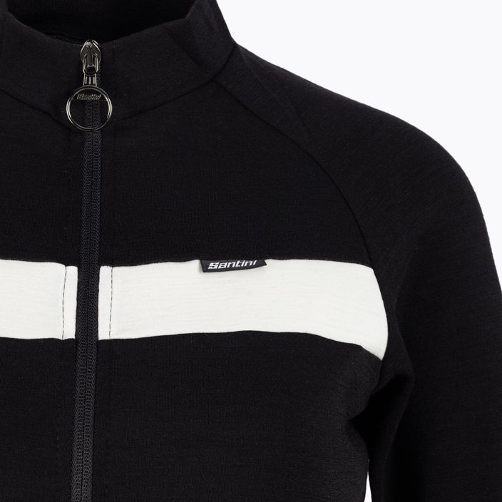 Vyriški Santini Adapt Wool Thermal Jersey dviratininko marškinėliai juodi SP216075ADAPTWOOL 4